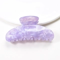 Elegante pinza para el pelo en acrílico con patrón de mármol morado para mujer - Morado