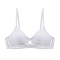 Reggiseno a costine bianco senza ferretto con spalline regolabili e dettaglio cut-out - XL / Bianco
