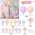 Macaron color balloon arch kit with 141 pieces including large daisy flower balloons - 130-2 Daisy Rainbow Set