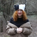 Handmade crochet cat ear beanie in black and white stripes for women winter warmth - Adult 56-59cm / Black+White