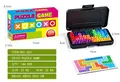 XOXO brain teaser puzzle kit with colorful blocks, case, and 120 challenges manual - 022 Smart XO Puzzle