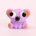 Purple koala squishy stress relief toy with pop-out eyes and cute orange details - Pop Out Eyes Koala