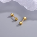 Στρογγυλή Χάντρα Χρώμα Χρυσού 4mm / Ασήμι 925