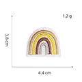 Regenboog geborduurde patch in aardetinten met afmetingen 4,4x3,8 cm en 1,2 g gewicht - Stijl 1 Regenboog