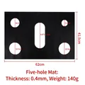 Dettagli delle dimensioni del tappetino protettivo in teflon nero a 5 fori 62x41,5cm - [Spessore 0.4mm] Tappetino a 5 fori Nero