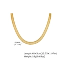 Detalle del collar de malla de acero inoxidable dorado de 8mm con las dimensiones - Ancho 8mm / 8mm Dorado