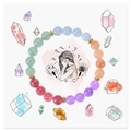 8mm colorful natural stone chakra bracelet for anxiety and stress relief with gold spacers - Anxiety Stress Relief Style 4 (Anxiety Stress-4)