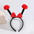Ladybug party headband with red polka dot bow and black antenna for costume dress up - Style 22 Bee Headband (Bow Red Ball Black)