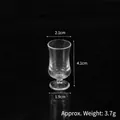 Mini verre à vin en plastique pour bricolage de maison de poupée, 2,1x4,1cm - Tasse à jus / 4.1cm x 2.1cm / Transparent