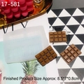 Silicone mold for waffle and chocolate shapes with finished brown resin samples - 1# Transparent Chocolate Bar Shape