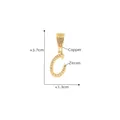 Chic 18k gold plated copper letter C pendant featuring micro-pave zircon crystals - Letter C