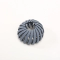 Matte grey bird nest hair ring with expandable design for ponytail styling - Matte Grey