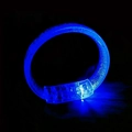 Blue LED light-up bracelet made of transparent plastic for party event cheering - Blue