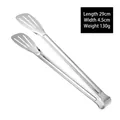 304 stainless steel food tongs with slotted design for oil draining, 29cm length - Large Bread Tong [304 Stainless Steel]