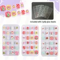 Christmas themed press-on toenails for kids with snowman and Santa Claus designs - Santa Claus Snowman Holiday Style (05)