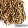 Faceted sparkling gold wheel-shaped crystal loose beads for DIY jewelry making accessories - 129 Gold