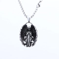 Vintage antique silver praying angel pendant necklace in durable stainless steel - Pendant (With Chain)