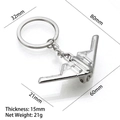 Silver 3D B-2 bomber airplane keychain made of premium zinc alloy for aviation lovers - X-530 Stealth Fighter