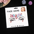 Lot de strass colorés pour le visage et bijoux de maquillage pour les yeux - 165*155mm / Coloré