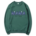Dark green Mama Est 2025 hoodie with floral print lettering in a classic crewneck style - Dark Green