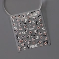 Adesivi per nail art floreali con motivi di fiori rosa e bianchi su base traslucida - TS-2794 Nuovo Rilievo Pistillo