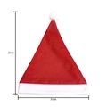 Klassische rote Weihnachtsmütze aus Vliesstoff mit Maßen: 37 cm hoch, 31 cm breit - Normaler Stil für Erwachsene / 37x31cm