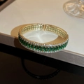 Green Rectangular Gemstone Pave (6#)