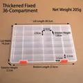 36-grid clear PP plastic storage box with orange buckles for beads and small parts - Thickened Large Fixed 36 Compartments/28.3x19.2x2.2cm