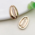 Gold finish vintage shell shape zinc alloy charm for DIY necklace and bracelet making - 1 Piece/Pack (10.4x17mm)