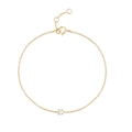 Elegantes vergoldetes S925 Silber Opal Armband mit verstellbarer Kette auf weißem Grund - 19 cm (einschließlich Verlängerungskette) / Gold