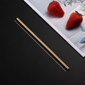 Single 21.5cm golden stainless steel straight straw with polished metallic finish - Gold (Straight) 6*215mm
