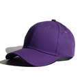 Solid purple cotton twill ponytail baseball cap with a classic six-panel structure - Dark Purple