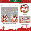 Size guide for Christmas wall decals featuring layout and final 95x85cm display dimensions - HM92075