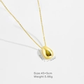 Poliertes goldenes Tropfen-Anhänger Halskette für Damen mit 45+5cm verstellbarer Kette - 18K Gold