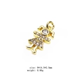 Golden girl pendant with sparkling zircon micro-inlay for bracelets and necklaces - Little Girl (15#)