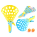 Set sportivo per bambini con due lanciatori giallo e blu e palline in plastica arancioni - Lanciatore Blu e Giallo (Palline Incluse)