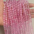 Polished round light pink crystal beads for DIY jewelry making and craft projects - Pink K9 Glass