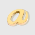Mirror polished gold lowercase letter a pendant charm in stainless steel - Lowercase a / Gold
