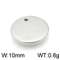 Colgante de disco redondo minimalista en acero inoxidable plateado, 10mm y 0,6g - Color Acero 10mm (KLJ4778-Z)
