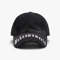 Casquette de baseball en coton noir usé avec broderie gothique blanche UNKNOWN WORLD - Noir