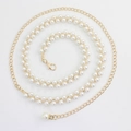 Elegante catena in vita con perle dorate da donna con chiusura a moschettone regolabile - Oro