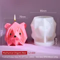 Origami bear silicone mold with candle dimensions 76x78x77mm for DIY craft decor - Origami Bear LZ-609