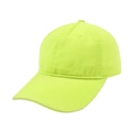Detalle de gorra de béisbol amarillo neón de seis paneles con ojales de ventilación - Amarillo Neón