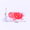 Luminous red resin turtle figurine miniature decoration measures 3.3cm long and 1.3cm high - Large / Red
