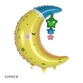 Moon and stars smiley foil balloon for birthday party decorations in 62x86cm size - Cute Star Moon