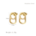 Unique gold soda tab earrings in durable stainless steel with industrial design style - Gold