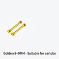 Set di 4 paia di orecchini a bilanciere in argento S999 dorato per lobi da 8-9 mm - Oro / 8-9MM