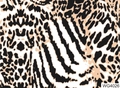 Water transfer nail stickers with black white beige animal print and leopard texture WG4026 - WG4026