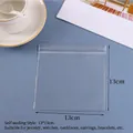 Transparent 13x13cm PVC jewelry pouch with secure zip lock seal for accessories - 13*13cm/Double Layer 26 Silk