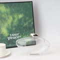 Minimalist clear acrylic clutch bag in bullet shape with silver metal clasp - 21*6.5*13 / Transparent (No Lining)